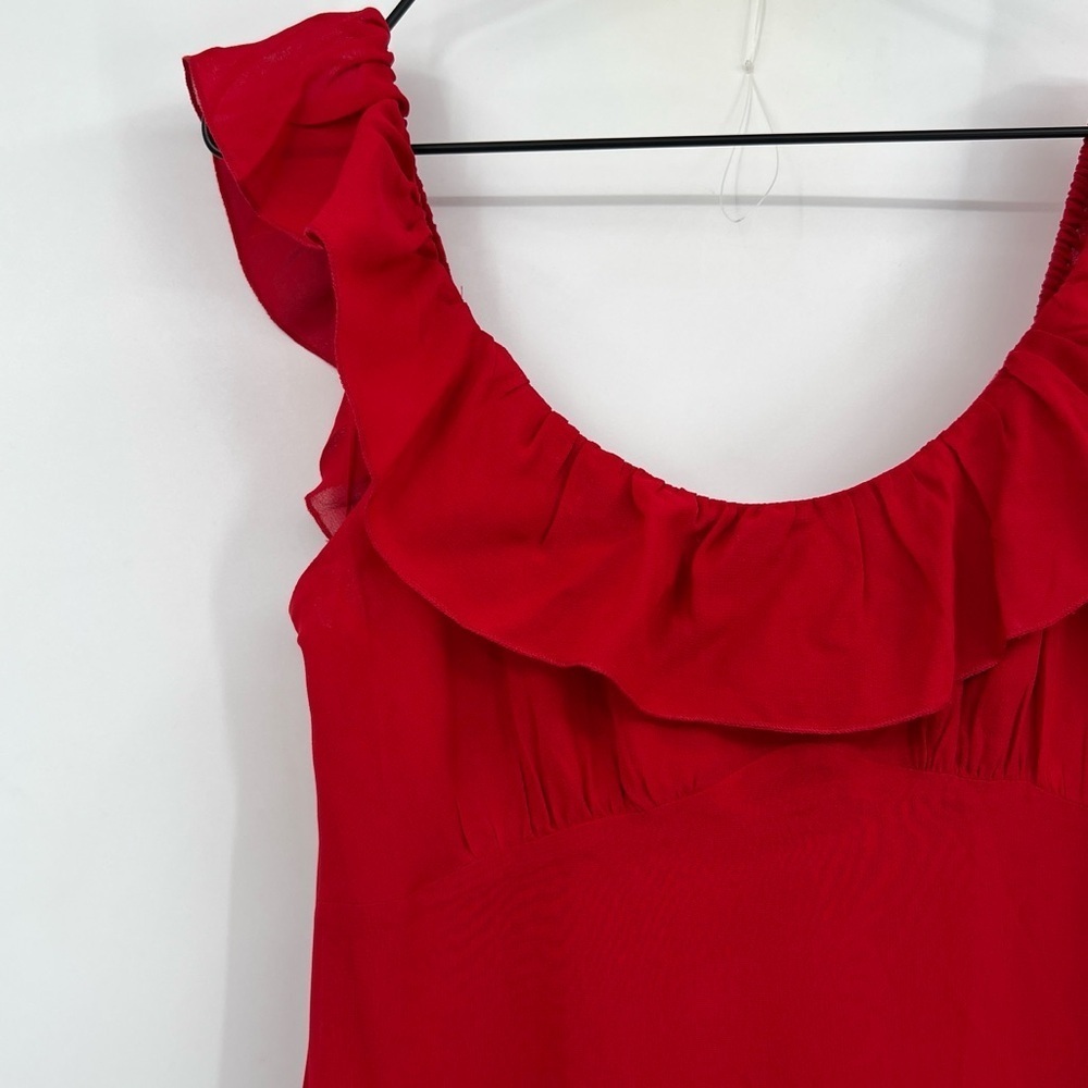 Reformation NWT Cherry Red Tripoli Dress - Picture 7 of 9